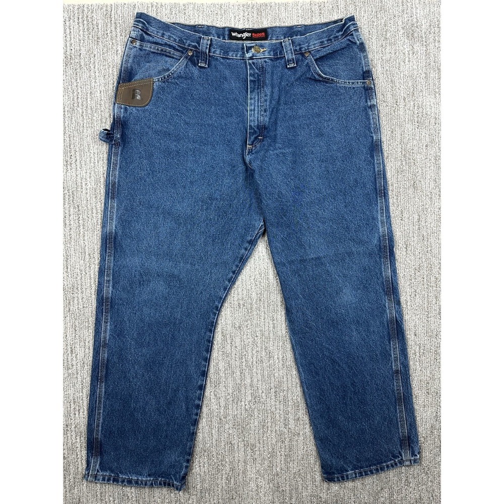 Wrangler Riggs Jeans Men's Size 40x30 Workwear Denim Blue Cotton Outdoor